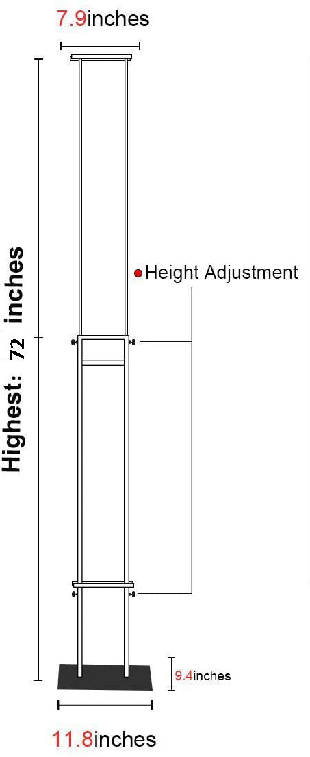 COVID-19 - Protective Large Stand - with Floor Stand and Plexiglass (60" or 70") sneeze guard
