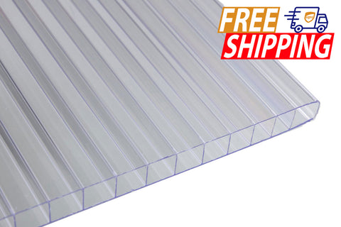 Whole Multiwall Sheet - Clear - 6mm inch thick