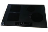 GoldHaus 30" 4 Burner Induction Cooktop with 2500W Boost, Touch Slider, WiFi Control, Black Kanger Glass