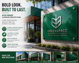 Green acm panel 24 x 60 x 1/8 inch