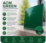 Green acm panel 36 x 36 x 1/8 inch — set of 3