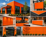 Orange acm panel 12 x 36 x 1/8 inch — set of 10
