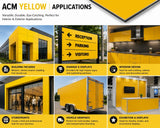 Yellow acm panel 18 x 24 x 1/8 inch — set of 2