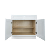 White Shaker base kitchen cabinet 39W x 24D x 34.5H