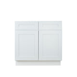 White Shaker base kitchen cabinet 39W x 24D x 34.5H