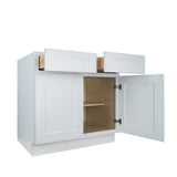 White Shaker base kitchen cabinet 39W x 24D x 34.5H