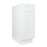 White Shaker base trash kitchen cabinet 9W x 24D x 34.5H