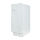 White Shaker base trash kitchen cabinet 9W x 24D x 34.5H