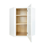 White Shaker diagonal corner wall kitchen cabinet 24W x 12D x 36H