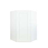 White Shaker diagonal corner wall kitchen cabinet 24W x 12D x 42H