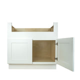 White Shaker farm sink base kitchen cabinet 36W x 24D x 34.5H
