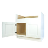 White Shaker farm sink base kitchen cabinet 36W x 24D x 34.5H