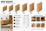 Natural mdf sheet 12 x 18 x 1/2 inch