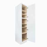White Shaker utility pantry kitchen cabinet 30W x 24D x 84H