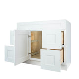 White Shaker vanity sink double kitchen cabinet 42W x 21D x 34.5H