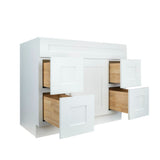 White Shaker vanity sink double kitchen cabinet 42W x 21D x 34.5H