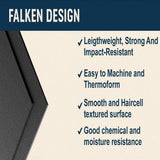 Black abs sheet 18 x 24 x 3/16 inch with haircell finish — set of 3