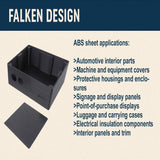 Black abs sheet 12 x 18 x 1/8 inch with haircell finish