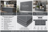 Gray acrylic sheet 12 x 36 x 1/8 inch — set of 3
