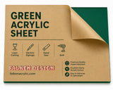 Green acrylic sheet 12 x 36 x 1/8 inch — set of 10