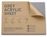 Gray acrylic sheet 12 x 18 x 125 inch — set of 5