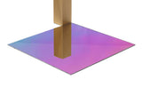 Iridescent Rainbow acrylic mirror 12 x 60 x 1/8 inch with mirror finish — set of 5