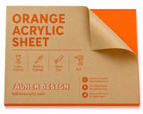 Orange acrylic sheet 12 x 60 x 1/8 inch — set of 5