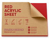 Red acrylic sheet 12 x 24 x 1/8 inch — set of 5