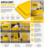 Yellow acrylic sheet 48 x 48 x 1/8 inch — set of 3