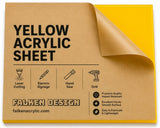 Yellow acrylic sheet 12 x 18 x 125 inch — set of 2
