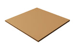 Set of 300 Kraft brown corrugated cardboard sheets 48 x 48 x 3/16 inch with corrugated profile