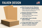 Set of 5 Kraft brown corrugated cardboard sheets 48 x 48 x 3/16 inch with corrugated profile