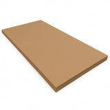 Set of 50 Kraft brown corrugated cardboard sheets 48 x 96 x 3/16 inch with corrugated profile