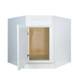 White Shaker corner sink base kitchen cabinet 36W x 24D x 34.5H