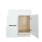 White Shaker vanity kitchen cabinet 30W x 21D x 34.5H