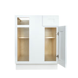 White Shaker blind base corner kitchen cabinet 39W x 24D x 34.5H