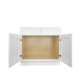 White Shaker sink base kitchen cabinet 36W x 24D x 34.5H