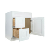 White Shaker vanity kitchen cabinet 30W x 21D x 34.5H