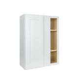 White Shaker wall blind corner kitchen cabinet 27W x 12D x 42H