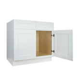 White Shaker sink base kitchen cabinet 36W x 24D x 34.5H
