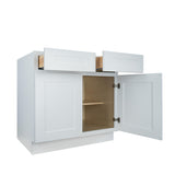 White Shaker base kitchen cabinet 42W x 24D x 34.5H
