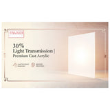 White Medium Translucent acrylic sheet 48 x 96 x 1/2 inch — set of 7