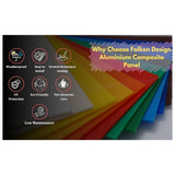 White acm panel 48 x 96 x 1/4 inch — set of 2