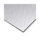 Brushed Silver acm panel 12 x 12 x 1/4 inch with brushed finish