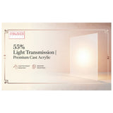 White High Translucent acrylic sheet 48 x 48 x 3/16 inch — set of 10