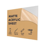 Matte acrylic sheet 18 x 24 x 375 inch with matte finish — set of 2