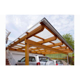 Clear corrugated polycarbonate sheet 18 x 24 x 1/16 inch with corrugated profile