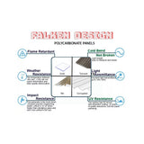 Bronze corrugated polycarbonate sheet 18 x 24 x 1/16 inch with corrugated profile — set of 10