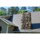 Falken Design Galvalume Plus Ribbed Metal Roof Panel 38" x 96" x 29 GA - Durable and Weather-Resistant