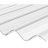Clear corrugated polycarbonate sheet 18 x 24 x 1/16 inch with corrugated profile
